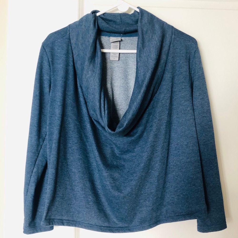 Champion blue grey cowl neck hoodie sweater